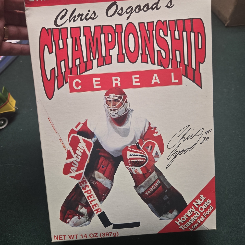 Champion Championship Cereal Box - Red and White